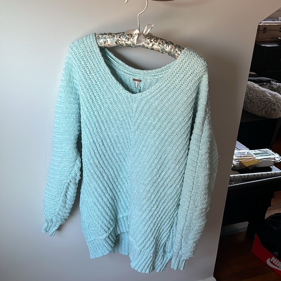 Free People Mint Chunky Sweater - Picture 5 of 7